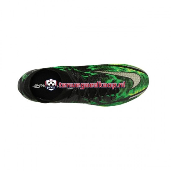 Voetbalschoenen Nike Phantom GT2 Shockwave Elite DF FG Grijs Groente Zwart