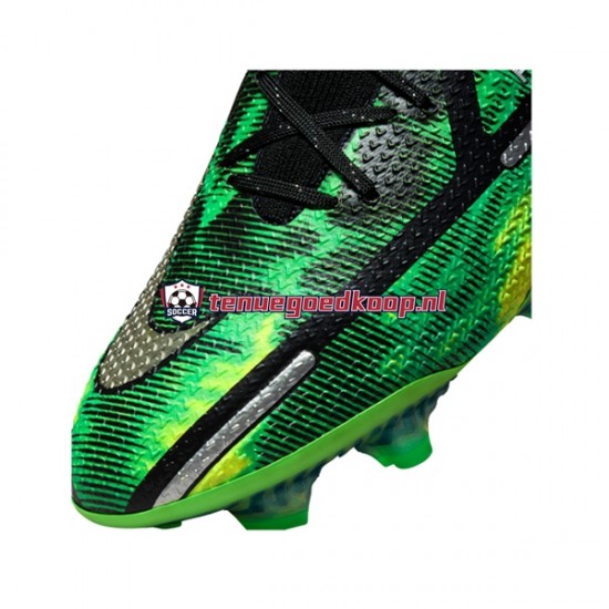 Voetbalschoenen Nike Phantom GT2 Shockwave Elite FG Grijs Groente Zwart