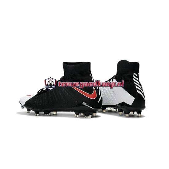 Voetbalschoenen Nike Phantom Hypervenom 3 Elite DF FG Rood Wit Zwart