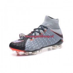 Voetbalschoenen Nike Phantom Hypervenom III Elite DF FG Rood Grijs Zwart