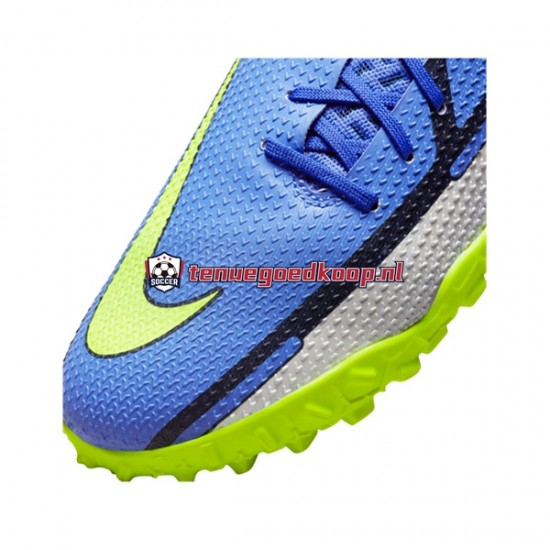 Voetbalschoenen Nike React Phantom GT2 Recharge Pro TF Grijs Blauw Geel