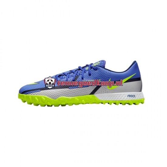 Voetbalschoenen Nike React Phantom GT2 Recharge Pro TF Grijs Blauw Geel