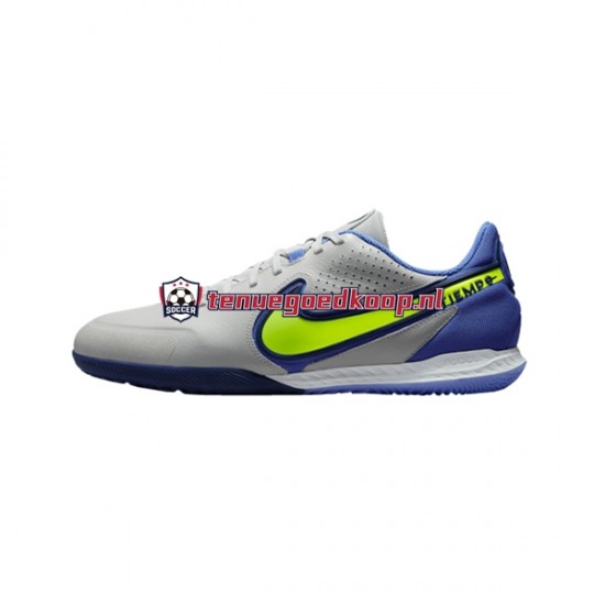Voetbalschoenen Nike React Tiempo Legend IX Recharge Pro IC Halle Grijs Blauw Geel
