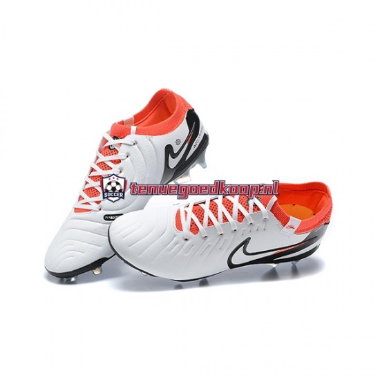 Voetbalschoenen Nike Tiempo Legend 10 Elite FG Oranje Wit Zwart