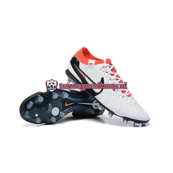 Voetbalschoenen Nike Tiempo Legend 10 Elite FG Oranje Wit Zwart
