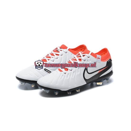 Voetbalschoenen Nike Tiempo Legend 10 Elite FG Oranje Wit Zwart