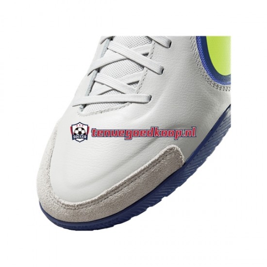 Voetbalschoenen Nike Tiempo Legend IX Recharge Academy IC Halle Grijs Blauw Geel