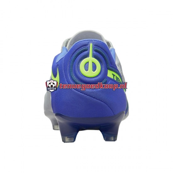Voetbalschoenen Nike Tiempo Legend IX Recharge Elite FG Grijs Blauw Geel Wit