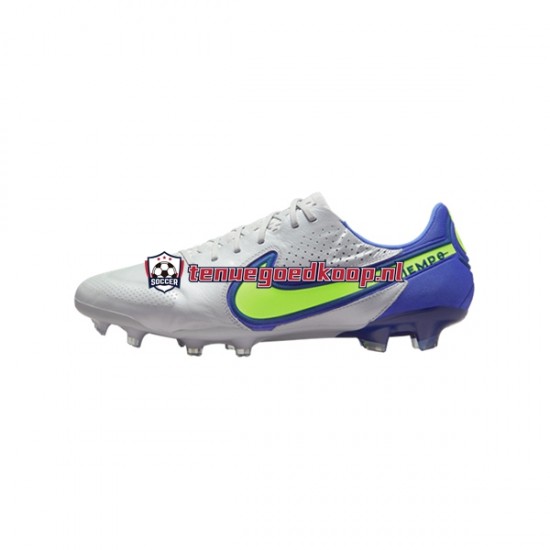 Voetbalschoenen Nike Tiempo Legend IX Recharge Elite FG Grijs Blauw Geel Wit