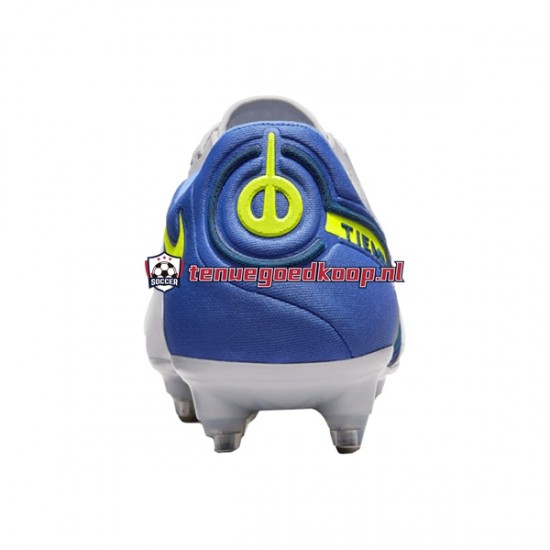 Voetbalschoenen Nike Tiempo Legend IX Recharge Elite SG Pro AC Grijs Blauw Geel