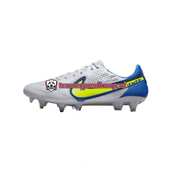 Voetbalschoenen Nike Tiempo Legend IX Recharge Elite SG Pro AC Grijs Blauw Geel