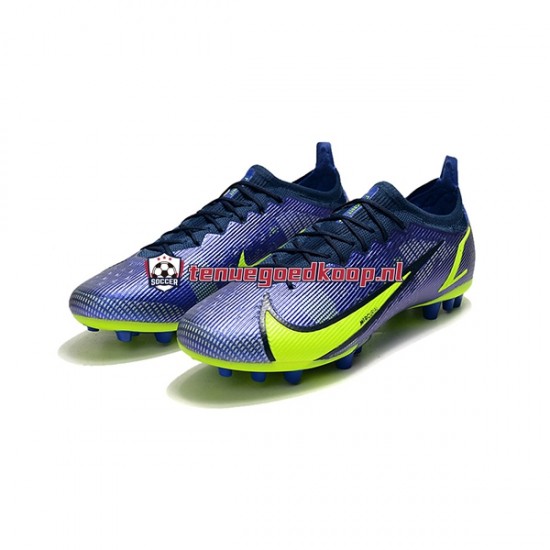 Voetbalschoenen Nike Vapor 14 Elite PRO AG Blauw Groente