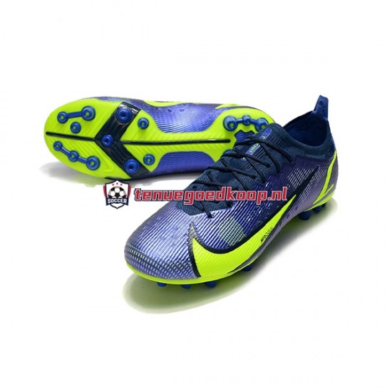 Voetbalschoenen Nike Vapor 14 Elite PRO AG Blauw Groente