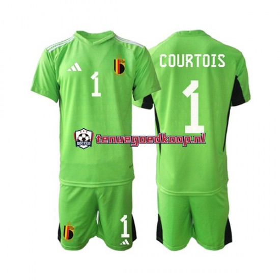Thuis Tenue van België Keepersshirt Courtois 1 Kind 2-13 jaar 2022 Korte Mouw Thuis Tenue van België Keepersshirt Courtois 1 Kind 2-13 jaar 2022 Korte Mouw