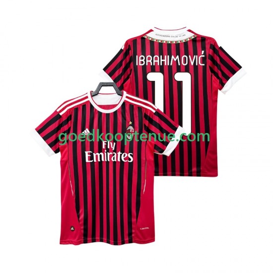 Thuis Retro Tenue van AC Milan Zlatan IBRAHIMOVIC 11 2012 Heren 2011 Korte Mouw Thuis Retro Tenue van AC Milan Zlatan IBRAHIMOVIC 11 2012 Heren 2011 Korte Mouw