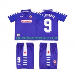 Thuis Retro Tenue van Fiorentina BATISTUTA 9 Kind 2-13 jaar 1998 1999 Korte Mouw