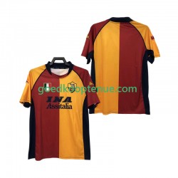 Thuis Retro Tenue van AS Roma 2000-2001 Heren Korte Mouw