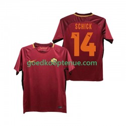 Thuis Retro Tenue van AS Roma SCHICK 14 2017-2018 Heren Korte Mouw