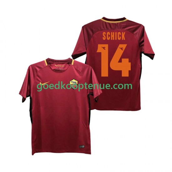 Thuis Retro Tenue van AS Roma SCHICK 14 2017-2018 Heren Korte Mouw Thuis Retro Tenue van AS Roma SCHICK 14 2017-2018 Heren Korte Mouw