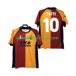 Thuis Retro Tenue van AS Roma Totti 10 2000-2001 Heren Korte Mouw