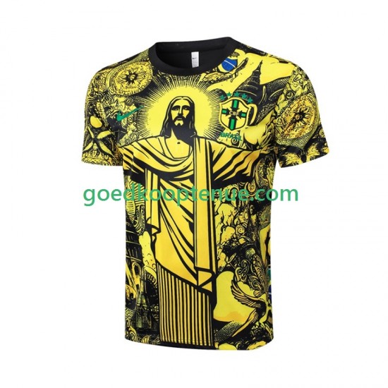 Thuis Tenue van Brazilië Jesus Heren 2024 Korte Mouw Thuis Tenue van Brazilië Jesus Heren 2024 Korte Mouw