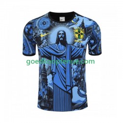 Thuis Tenue van Brazilië Jesus Heren 2024-25 Korte Mouw Blauw