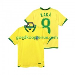 Thuis Retro Tenue van Brazilië KAKA 8 Heren 2006 Korte Mouw