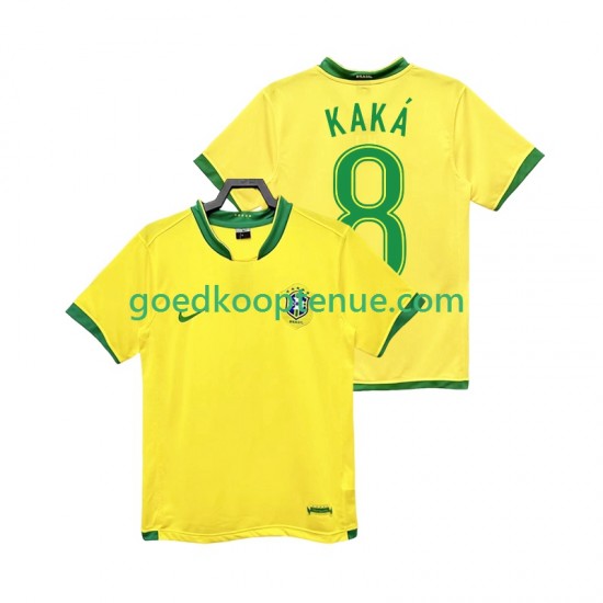 Thuis Retro Tenue van Brazilië KAKA 8 Heren 2006 Korte Mouw Thuis Retro Tenue van Brazilië KAKA 8 Heren 2006 Korte Mouw