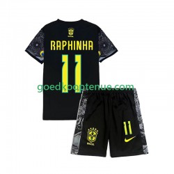 Thuis Brazilië RAPHINHA 11 Cheist the Redeemer Football Shirts Kind 2-13 jaar 2024 Korte Mouw