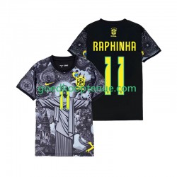 Thuis Tenue van Brazilië RAPHINHA 11 Cheist the Redeemer Heren 2024 Korte Mouw