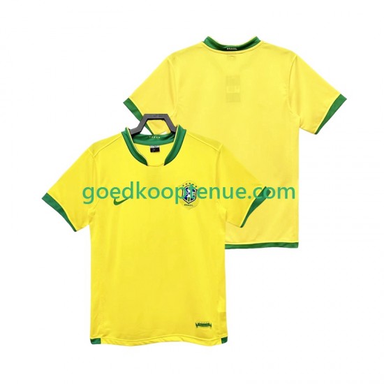Thuis Retro Tenue van Brazilië Heren 2006 Korte Mouw Thuis Retro Tenue van Brazilië Heren 2006 Korte Mouw