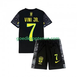 Thuis Brazilië Vinicius Junior 7 Cheist the Redeemer Football Shirts Kind 2-13 jaar 2024 Korte Mouw