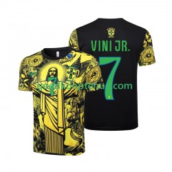 Thuis Tenue van Brazilië Vinicius Junior 7 Jesus Heren 2024 Korte Mouw