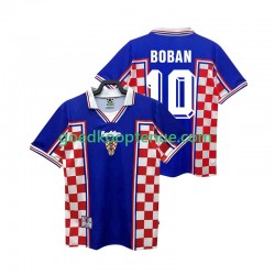 Uit Retro Tenue van Kroatië BOBAN 10 Heren 1998 Korte Mouw