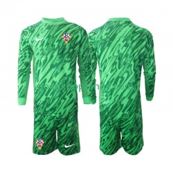Uit Tenue van Kroatië Keepersshirt Kind 2-13 jaar 2024 Lange Mouw