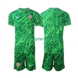 Uit Tenue van Kroatië Keepersshirt Kind 2-13 jaar 2024 Korte Mouw