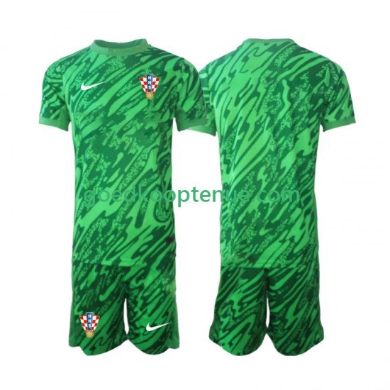 Uit Tenue van Kroatië Keepersshirt Kind 2-13 jaar 2024 Korte Mouw Uit Tenue van Kroatië Keepersshirt Kind 2-13 jaar 2024 Korte Mouw