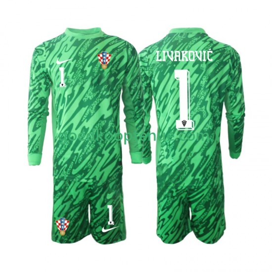 Uit Tenue van Kroatië Keepersshirt DOMINIK LIVAKOVIC 1 Kind 2-13 jaar 2024 Lange Mouw Uit Tenue van Kroatië Keepersshirt DOMINIK LIVAKOVIC 1 Kind 2-13 jaar 2024 Lange Mouw