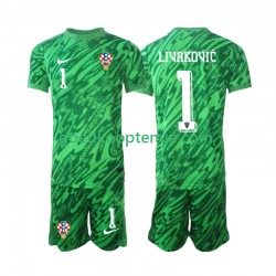 Uit Tenue van Kroatië Keepersshirt DOMINIK LIVAKOVIC 1 Kind 2-13 jaar 2024 Korte Mouw