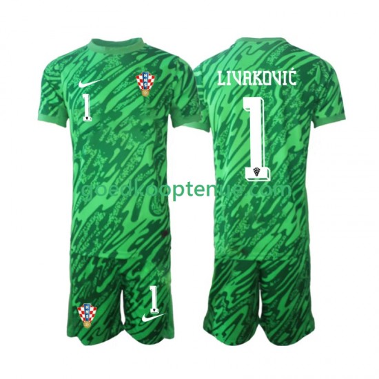 Uit Tenue van Kroatië Keepersshirt DOMINIK LIVAKOVIC 1 Kind 2-13 jaar 2024 Korte Mouw Uit Tenue van Kroatië Keepersshirt DOMINIK LIVAKOVIC 1 Kind 2-13 jaar 2024 Korte Mouw