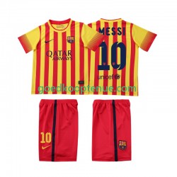 Uit Retro Tenue van FC Barcelona Lionel Messi 10 2013 2014 Kind 2-13 jaar Korte Mouw