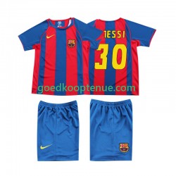 Thuis Retro Tenue van FC Barcelona Lionel Messi 10 Kind 2-13 jaar 2004 Korte Mouw