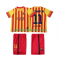 Uit Retro Tenue van FC Barcelona Neymar JR 11 2013 2014 Kind 2-13 jaar Korte Mouw