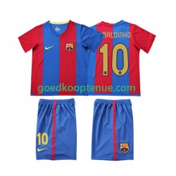 Thuis Retro Tenue van FC Barcelona RONALDINHO 10 2007 Kind 2-13 jaar 2006 Korte Mouw