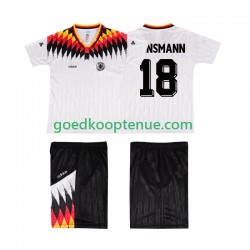 Thuis Retro Tenue van Duitsland KLINSMANN 18 Kind 2-13 jaar 1994 Korte Mouw