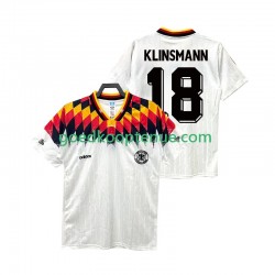 Thuis Retro Tenue van Duitsland KLINSMANN 18 Heren 1994 Korte Mouw