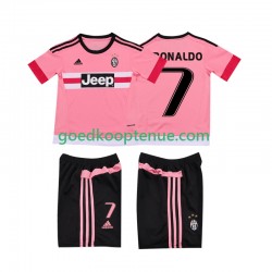Uit Retro Tenue van Juventus Cristiano RONALDO 7 2015 2016 Kind 2-13 jaar Korte Mouw