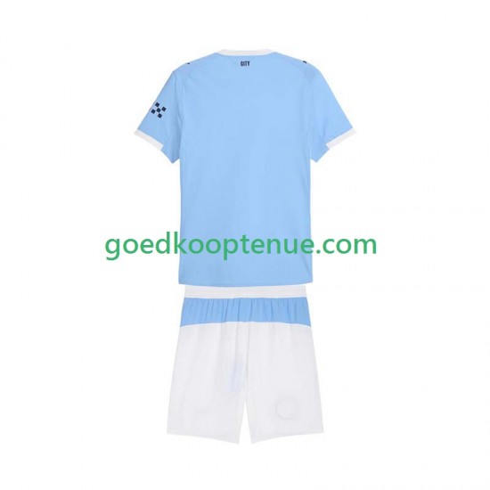 Thuis Tenue van Manchester City Kind 2-13 jaar 2025-26 Korte Mouw