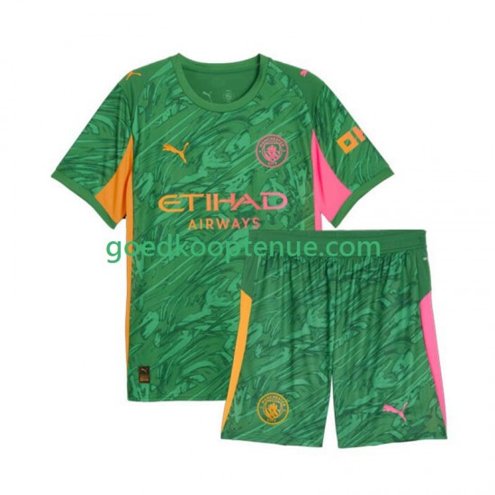 Thuis Tenue van Manchester City Keepersshirt Kind 2-13 jaar 2025-26 Korte Mouw Thuis Tenue van Manchester City Keepersshirt Kind 2-13 jaar 2025-26 Korte Mouw