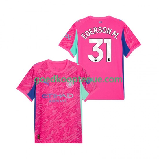 Uit Tenue van Manchester City Keepersshirt Ederson Moraes 31 Heren 2025-26 Korte Mouw Uit Tenue van Manchester City Keepersshirt Ederson Moraes 31 Heren 2025-26 Korte Mouw